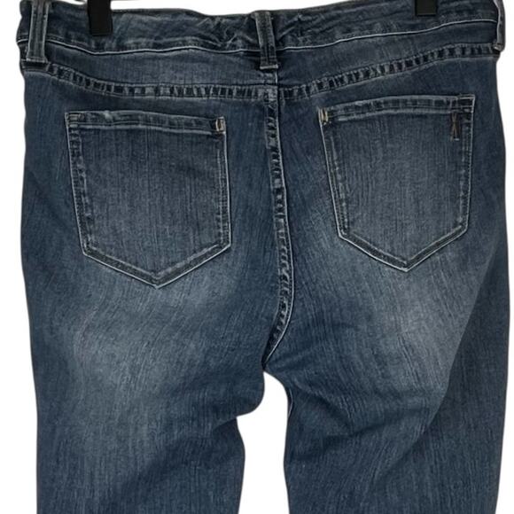 Vintage America Jeans Blue Boho Skinny Stretch lightly distressed Women Size 10 - Picture 5 of 9